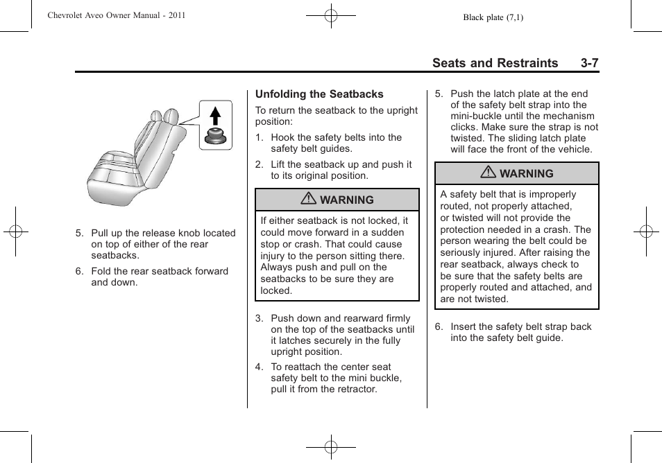 CHEVROLET 2011 Aveo User Manual | Page 57 / 328