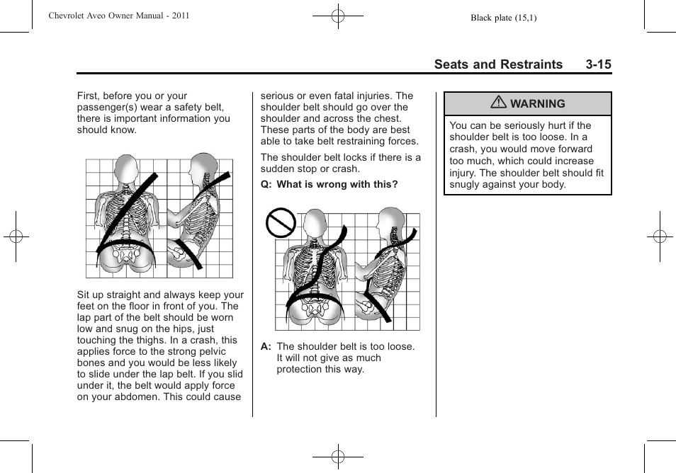 CHEVROLET 2011 Aveo User Manual | Page 65 / 328