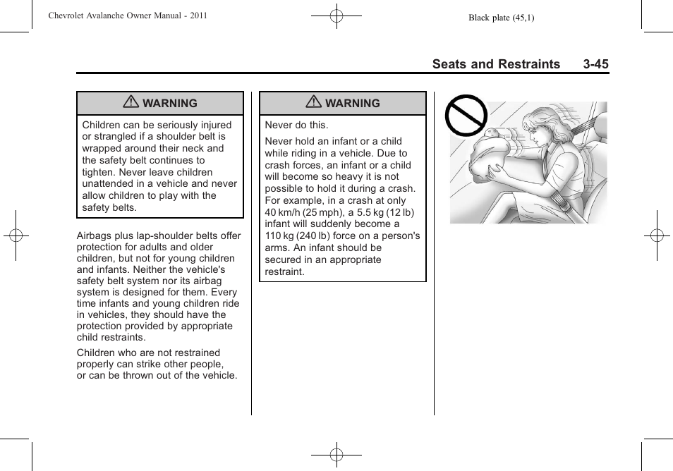 CHEVROLET 2011 Avalanche User Manual | Page 107 / 508