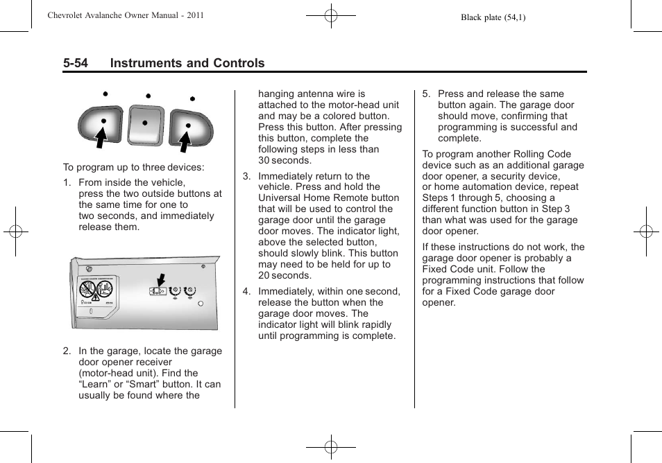 54 instruments and controls | CHEVROLET 2011 Avalanche User Manual | Page 192 / 508