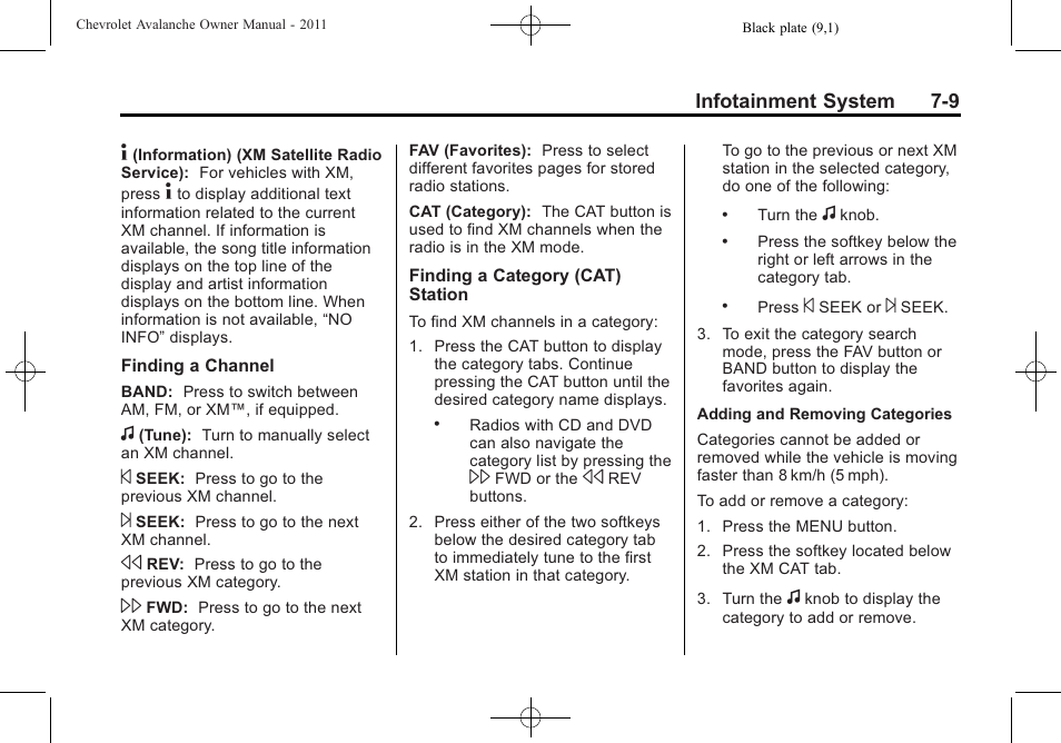CHEVROLET 2011 Avalanche User Manual | Page 213 / 508