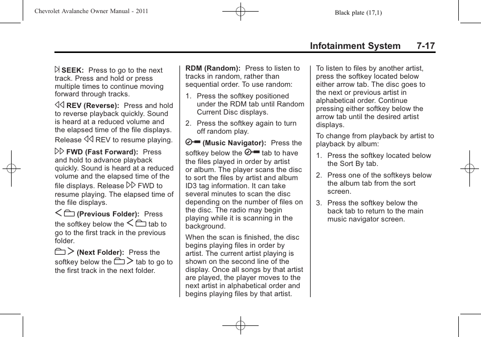 CHEVROLET 2011 Avalanche User Manual | Page 221 / 508