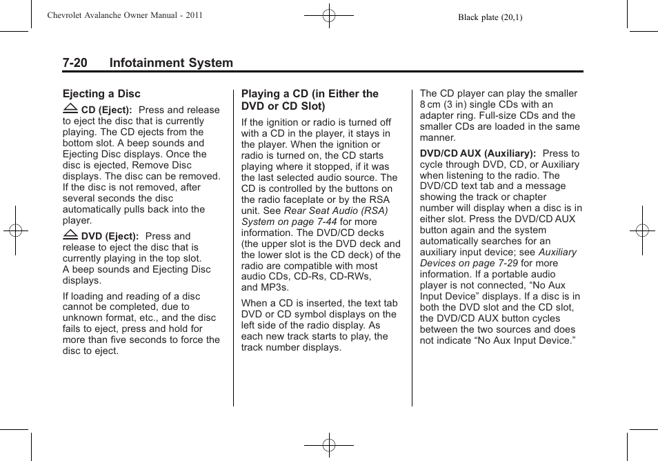 CHEVROLET 2011 Avalanche User Manual | Page 224 / 508