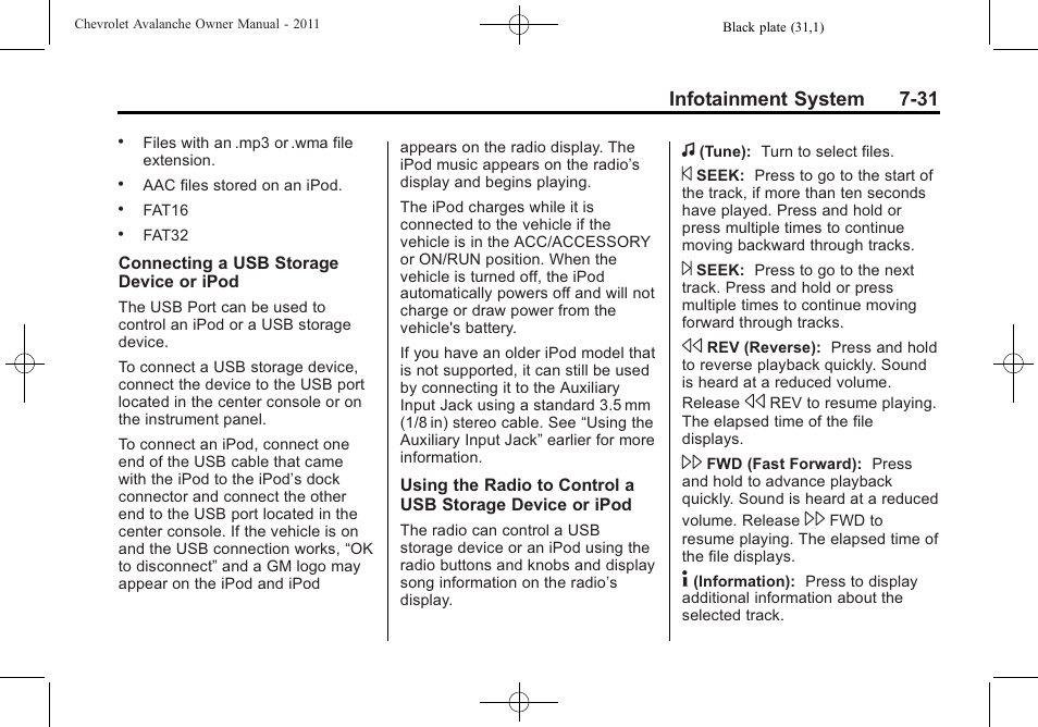 CHEVROLET 2011 Avalanche User Manual | Page 235 / 508