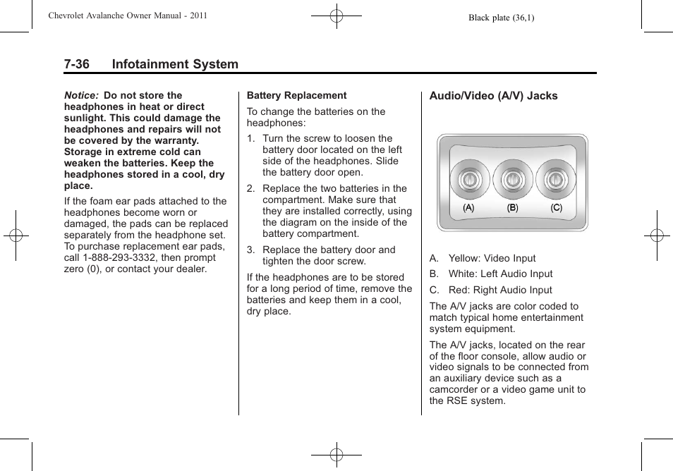 36 infotainment system | CHEVROLET 2011 Avalanche User Manual | Page 240 / 508