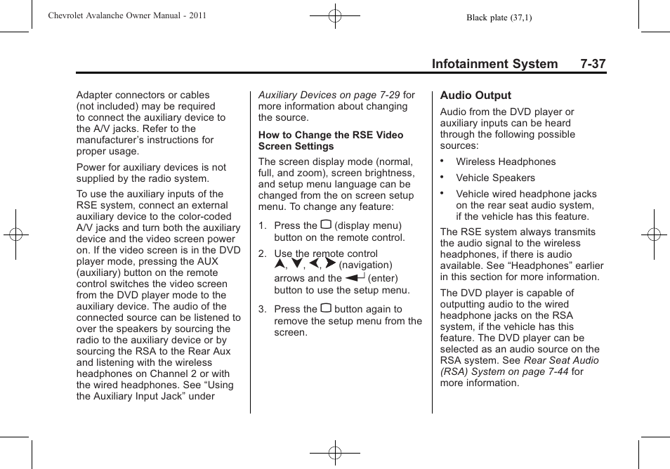CHEVROLET 2011 Avalanche User Manual | Page 241 / 508