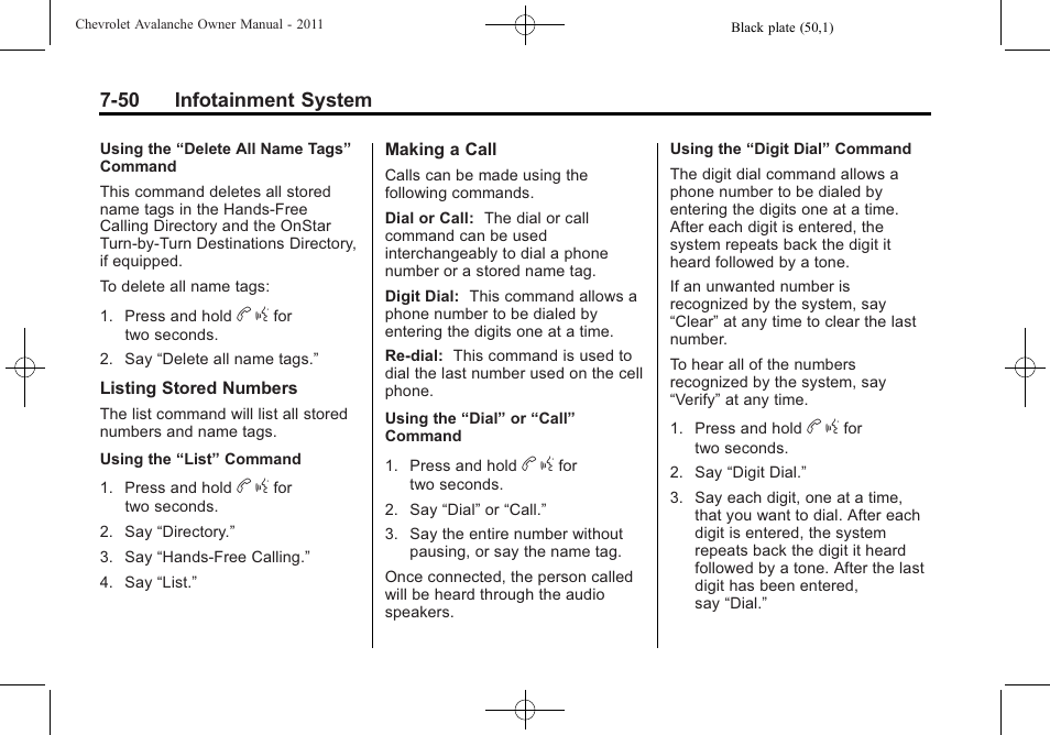 CHEVROLET 2011 Avalanche User Manual | Page 254 / 508