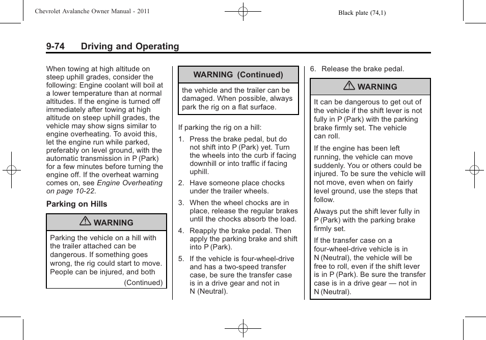 CHEVROLET 2011 Avalanche User Manual | Page 342 / 508