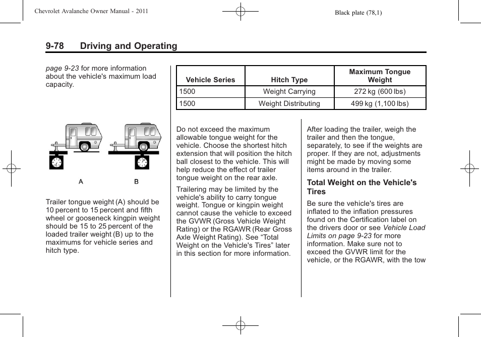 78 driving and operating | CHEVROLET 2011 Avalanche User Manual | Page 346 / 508