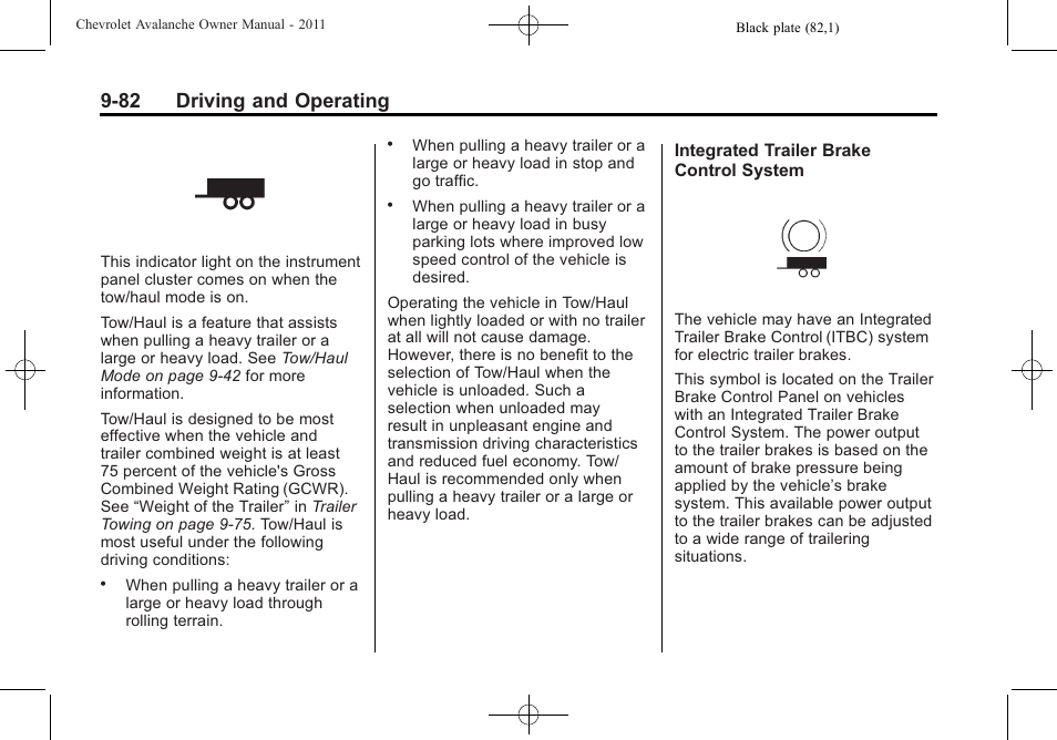 82 driving and operating | CHEVROLET 2011 Avalanche User Manual | Page 350 / 508