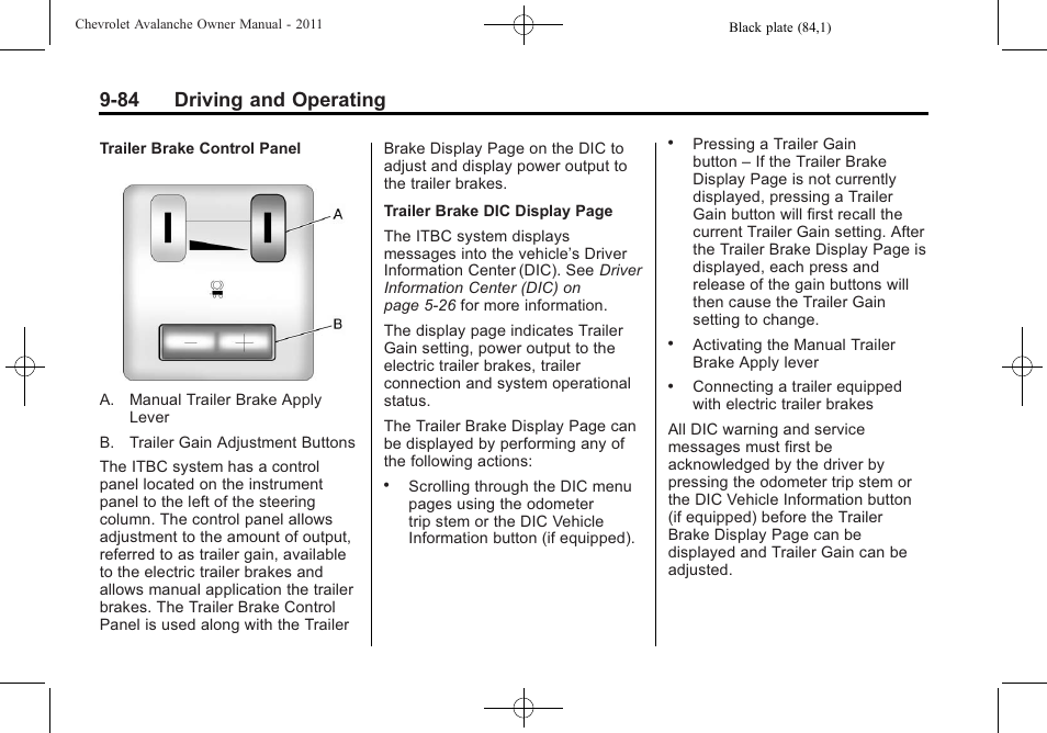 84 driving and operating | CHEVROLET 2011 Avalanche User Manual | Page 352 / 508