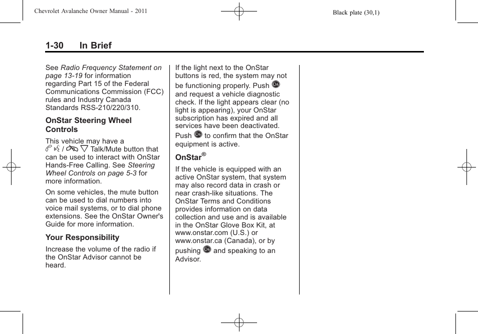 CHEVROLET 2011 Avalanche User Manual | Page 36 / 508