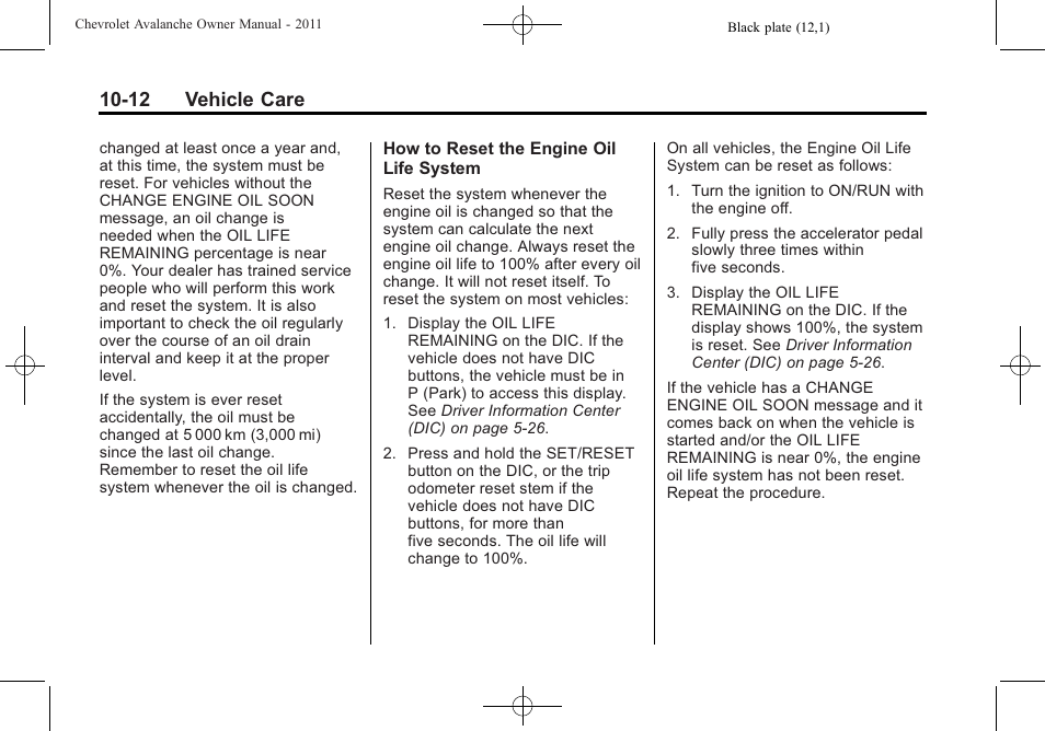 12 vehicle care | CHEVROLET 2011 Avalanche User Manual | Page 368 / 508