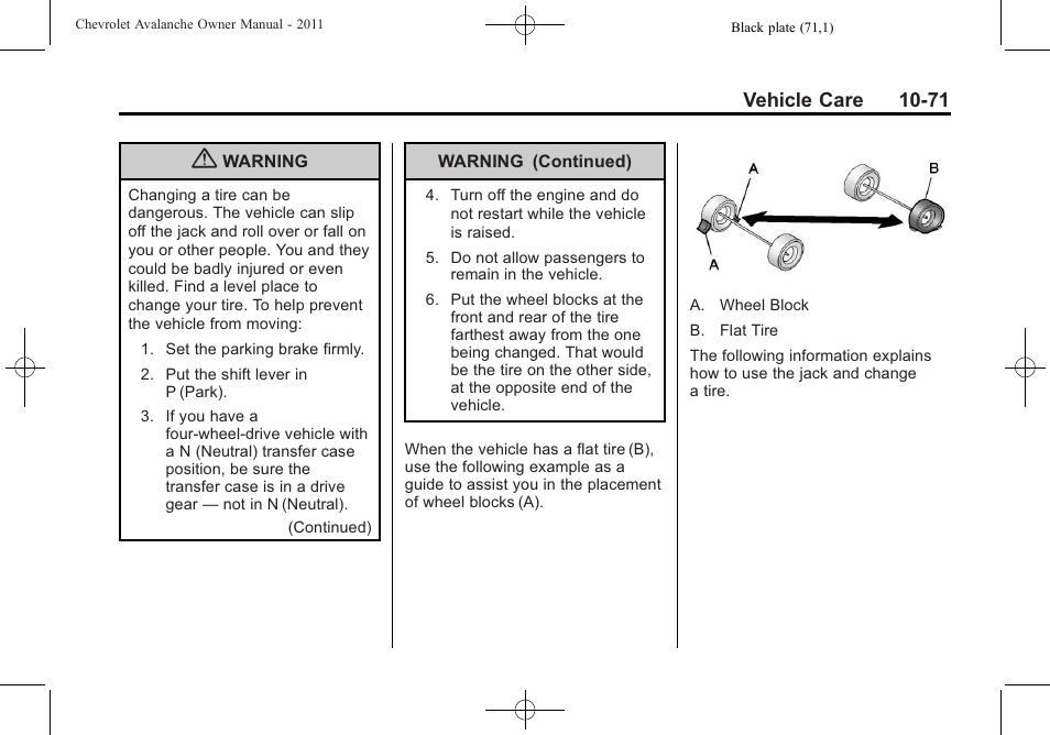 CHEVROLET 2011 Avalanche User Manual | Page 427 / 508