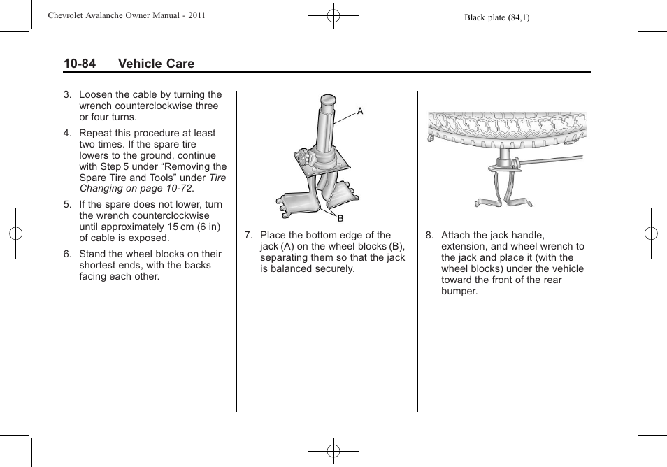 84 vehicle care | CHEVROLET 2011 Avalanche User Manual | Page 440 / 508
