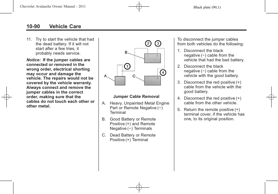 90 vehicle care | CHEVROLET 2011 Avalanche User Manual | Page 446 / 508