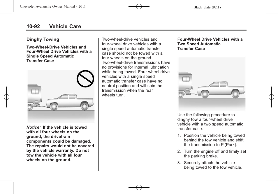 92 vehicle care | CHEVROLET 2011 Avalanche User Manual | Page 448 / 508