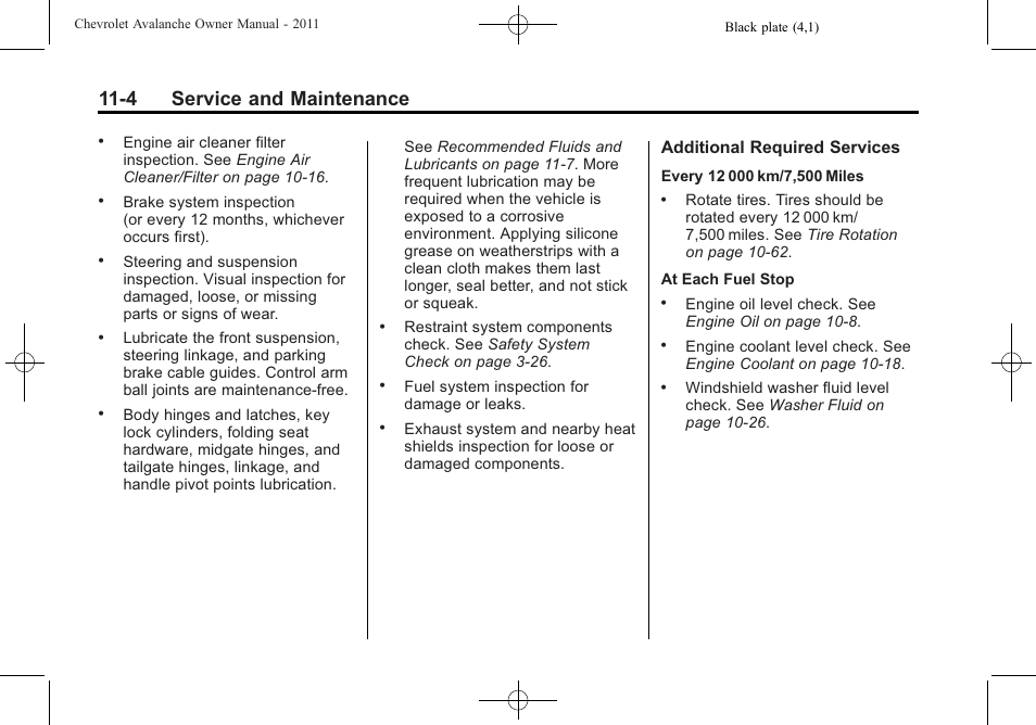 4 service and maintenance | CHEVROLET 2011 Avalanche User Manual | Page 464 / 508