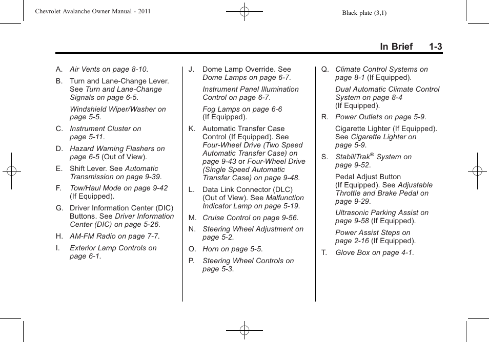 CHEVROLET 2011 Avalanche User Manual | Page 9 / 508