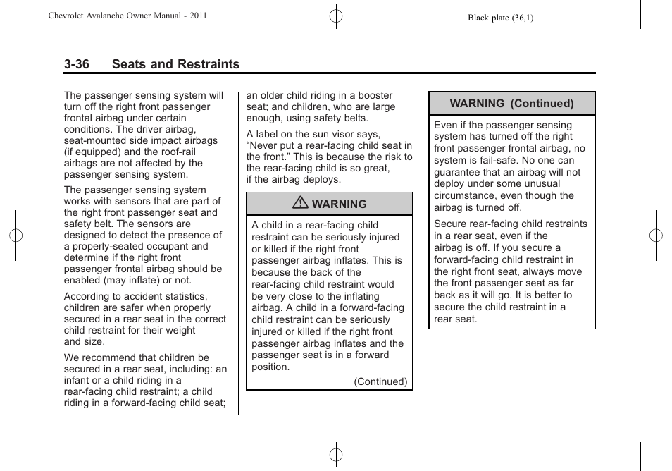 CHEVROLET 2011 Avalanche User Manual | Page 98 / 508