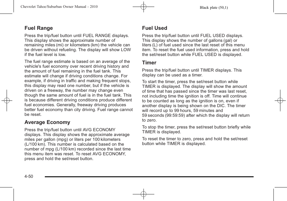 CHEVROLET 2010 Suburban User Manual | Page 270 / 614