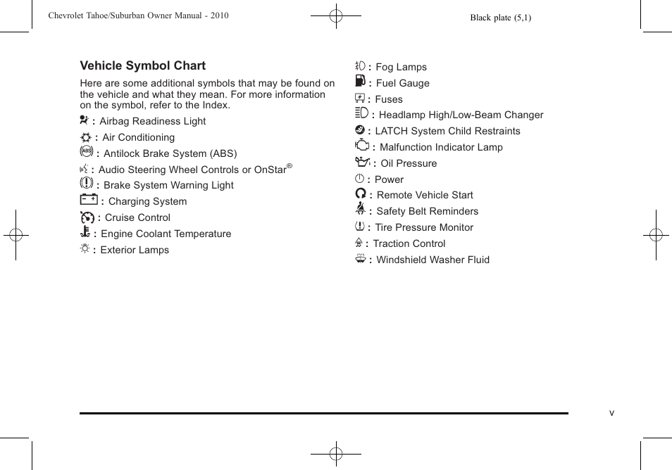 CHEVROLET 2010 Suburban User Manual | Page 5 / 614