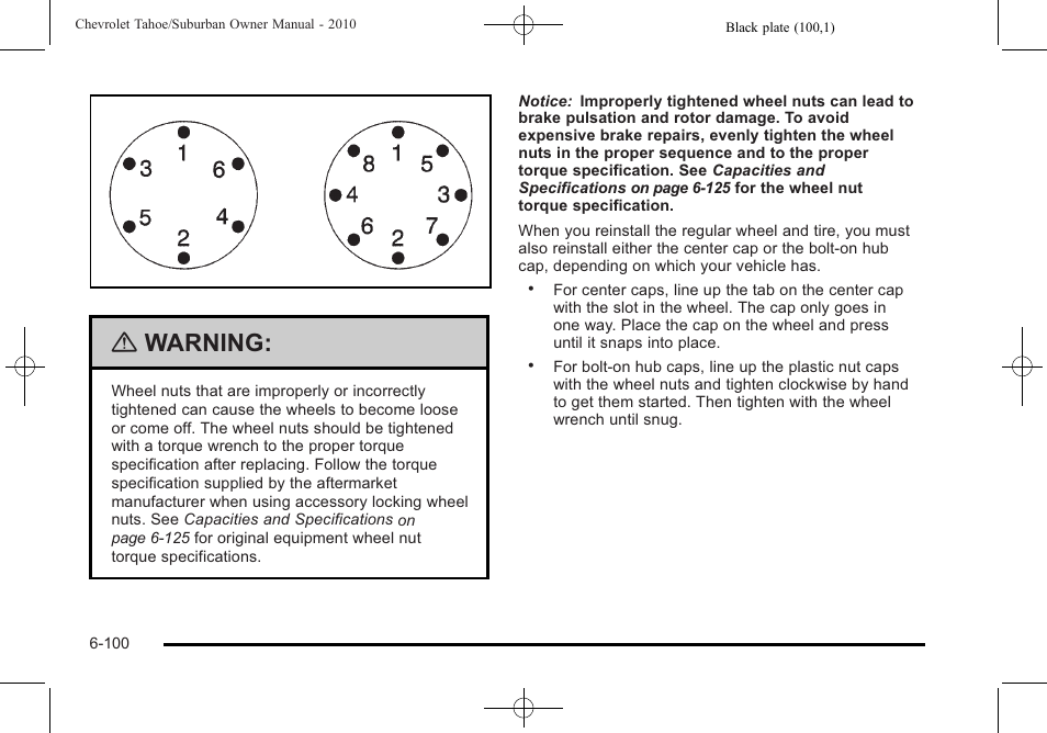 Warning | CHEVROLET 2010 Suburban User Manual | Page 534 / 614