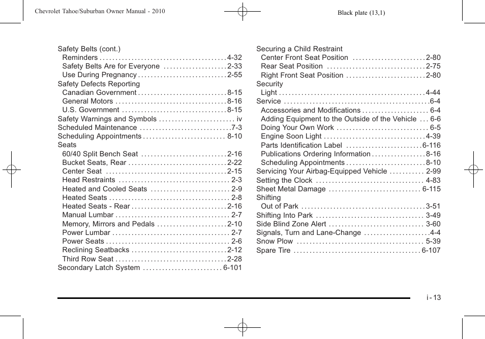 CHEVROLET 2010 Suburban User Manual | Page 611 / 614