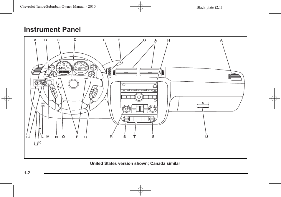 Instrument panel, Instrument panel -2 | CHEVROLET 2010 Suburban User Manual | Page 8 / 614