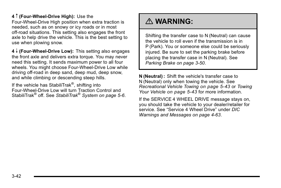 Warning | CHEVROLET 2010 Silverado User Manual | Page 180 / 626