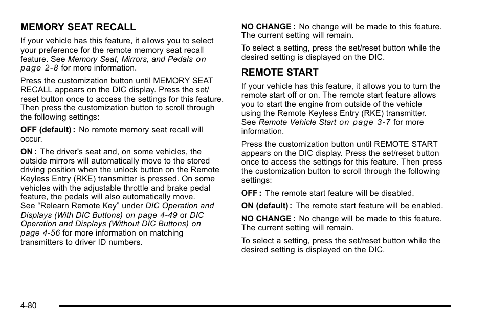 Remote start | CHEVROLET 2010 Silverado User Manual | Page 300 / 626