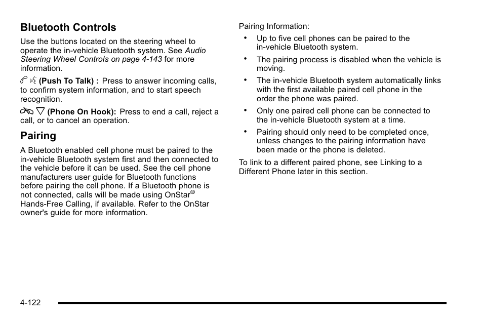 Bluetooth controls, Pairing | CHEVROLET 2010 Silverado User Manual | Page 342 / 626