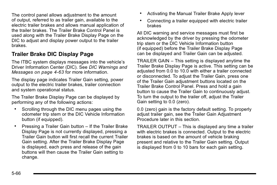 Trailer brake dic display page | CHEVROLET 2010 Silverado User Manual | Page 434 / 626