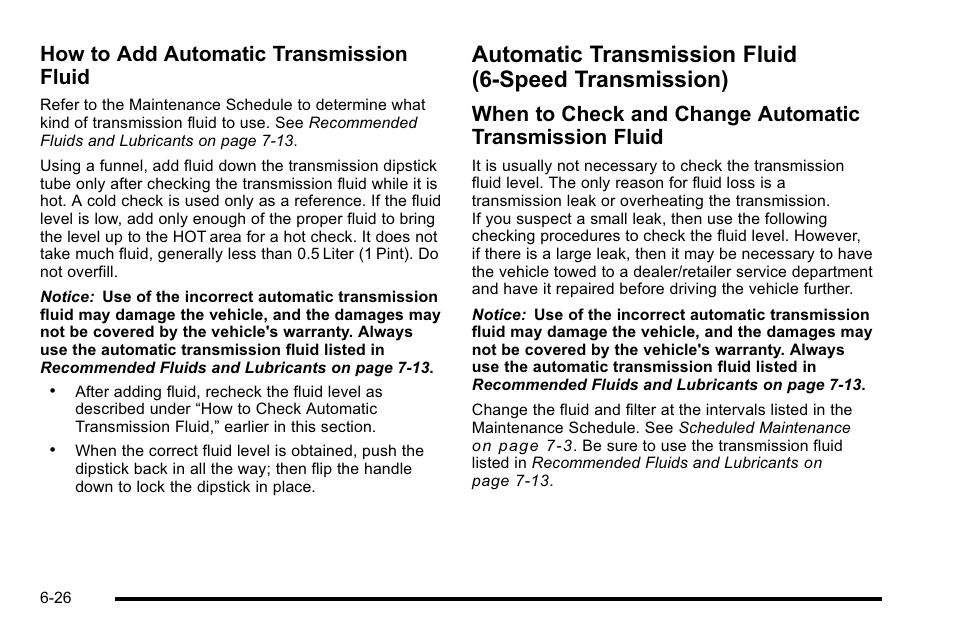 Automatic transmission fluid, Speed transmission) -26, How to add automatic transmission fluid | CHEVROLET 2010 Silverado User Manual | Page 470 / 626