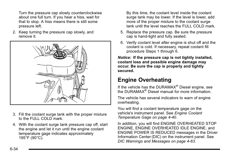 Engine overheating, Engine overheating -34 | CHEVROLET 2010 Silverado User Manual | Page 478 / 626