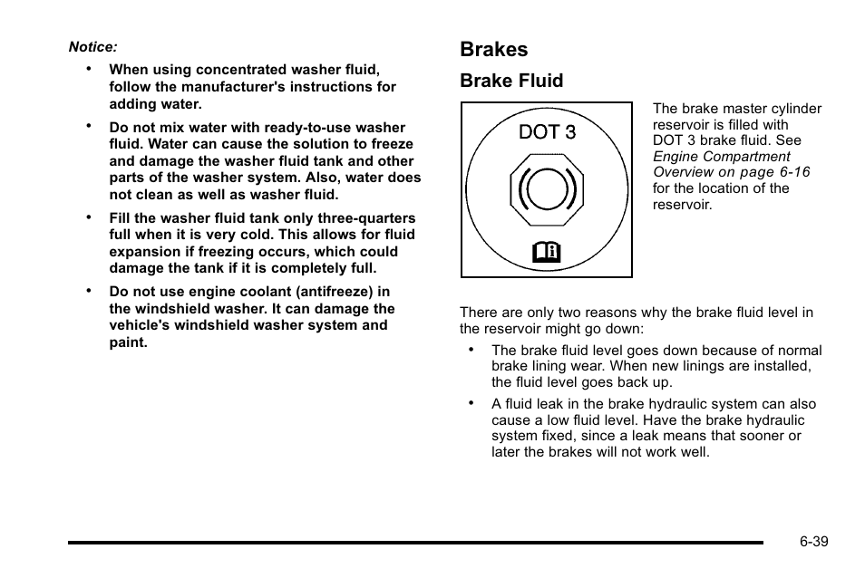 Brakes, Brakes -39, Brake fluid | CHEVROLET 2010 Silverado User Manual | Page 483 / 626