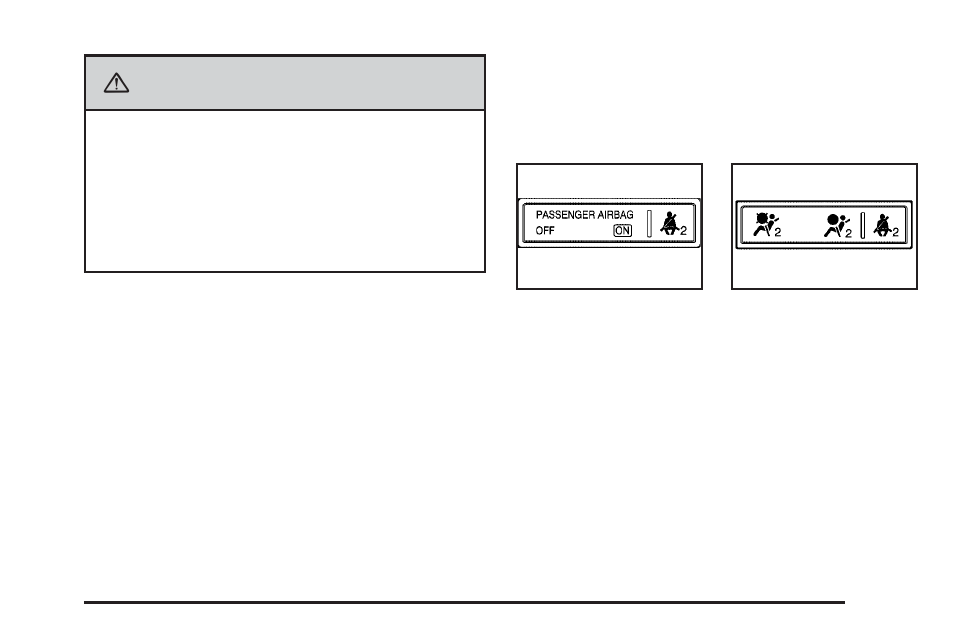 Passenger airbag status indicator, Passenger airbag status indicator -25, Warning | CHEVROLET 2010 Impala User Manual | Page 175 / 422
