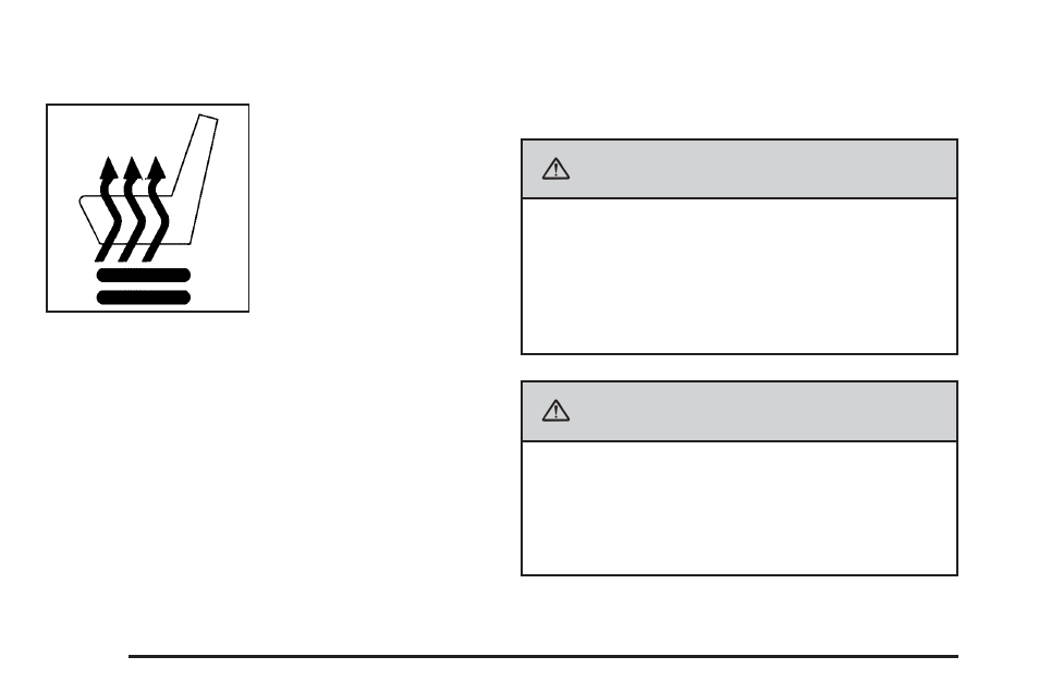 Heated seats, Reclining seatbacks, Heated seats -6 reclining seatbacks -6 | Warning | CHEVROLET 2010 Impala User Manual | Page 36 / 422
