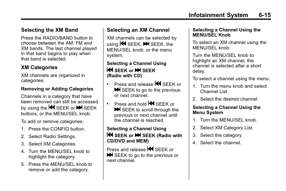 Infotainment system 6-15 | CHEVROLET 2010 Equinox User Manual | Page 157 / 410
