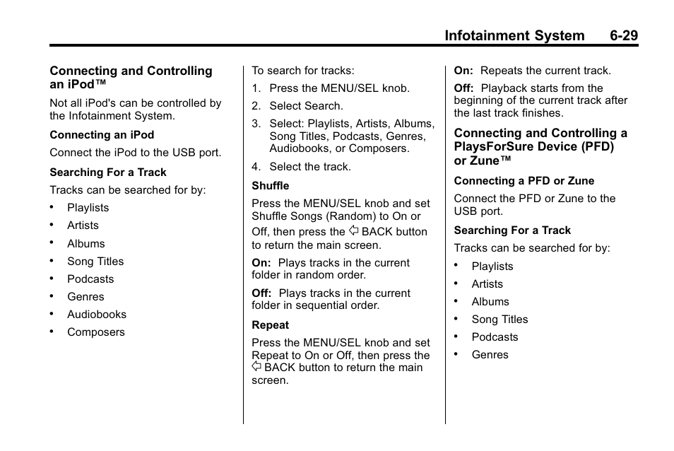 Infotainment system 6-29 | CHEVROLET 2010 Equinox User Manual | Page 171 / 410