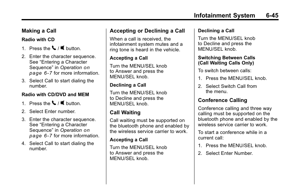 Infotainment system 6-45 | CHEVROLET 2010 Equinox User Manual | Page 187 / 410