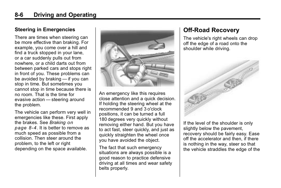 Off-road recovery, Off-road recovery -6 | CHEVROLET 2010 Equinox User Manual | Page 220 / 410
