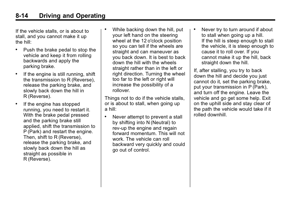 14 driving and operating | CHEVROLET 2010 Equinox User Manual | Page 228 / 410