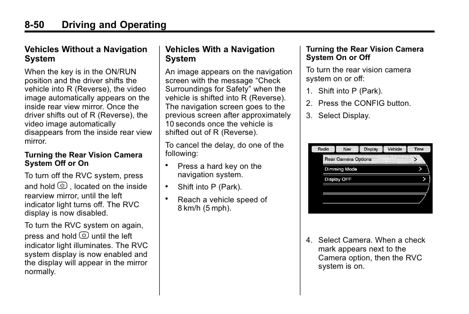 50 driving and operating | CHEVROLET 2010 Equinox User Manual | Page 264 / 410