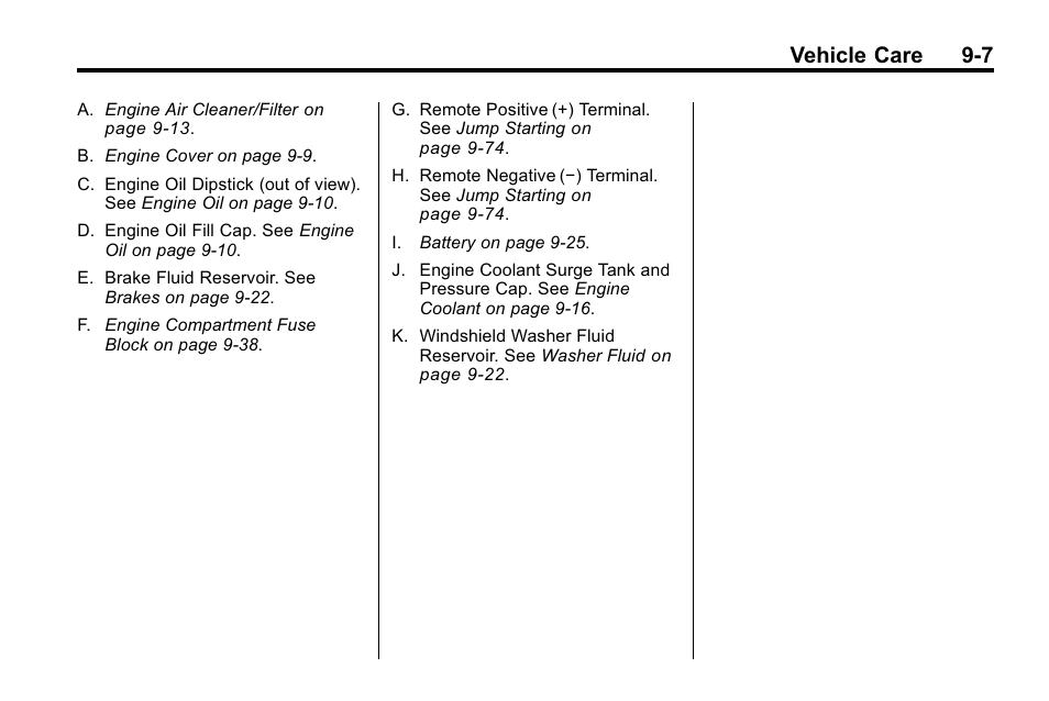 Vehicle care 9-7 | CHEVROLET 2010 Equinox User Manual | Page 285 / 410