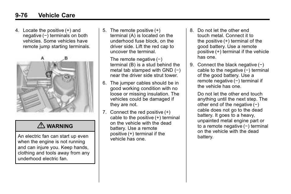 76 vehicle care | CHEVROLET 2010 Equinox User Manual | Page 354 / 410