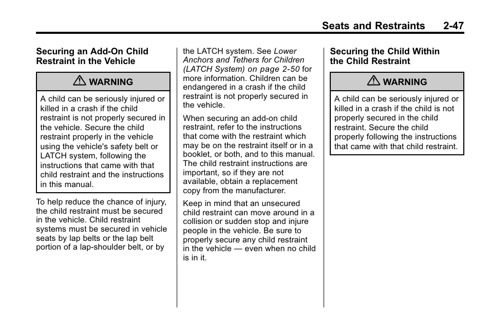 CHEVROLET 2010 Equinox User Manual | Page 73 / 410