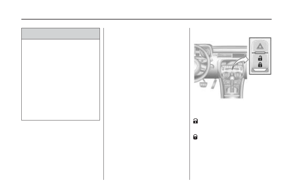 Power door locks | CHEVROLET 2010 Camaro User Manual | Page 13 / 372
