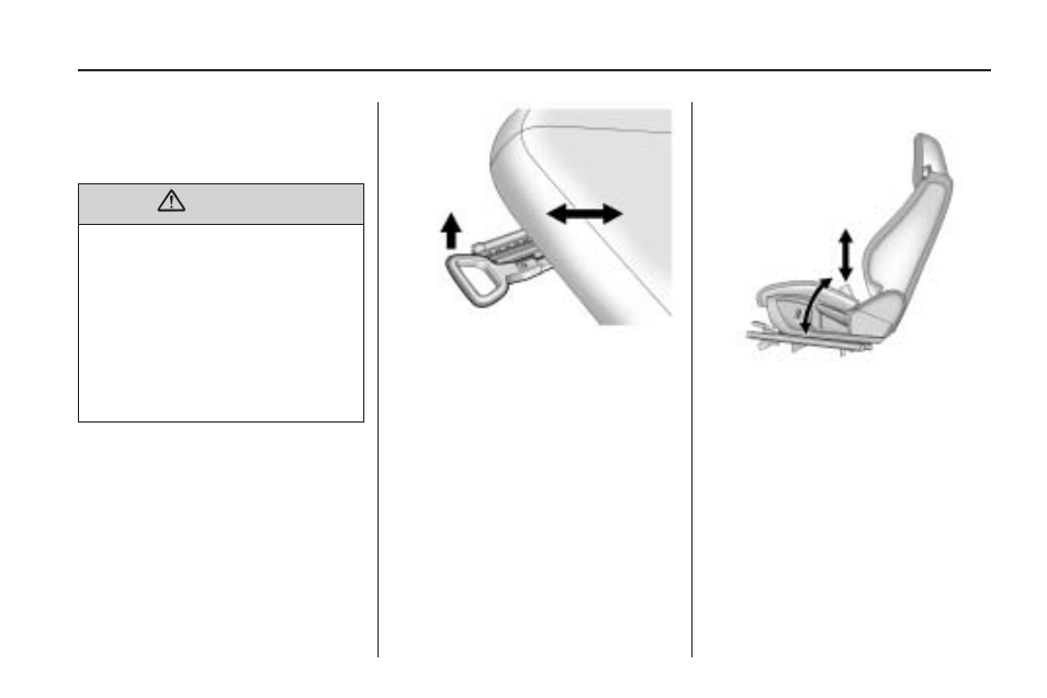 Front seats, Seat adjustment | CHEVROLET 2010 Camaro User Manual | Page 27 / 372