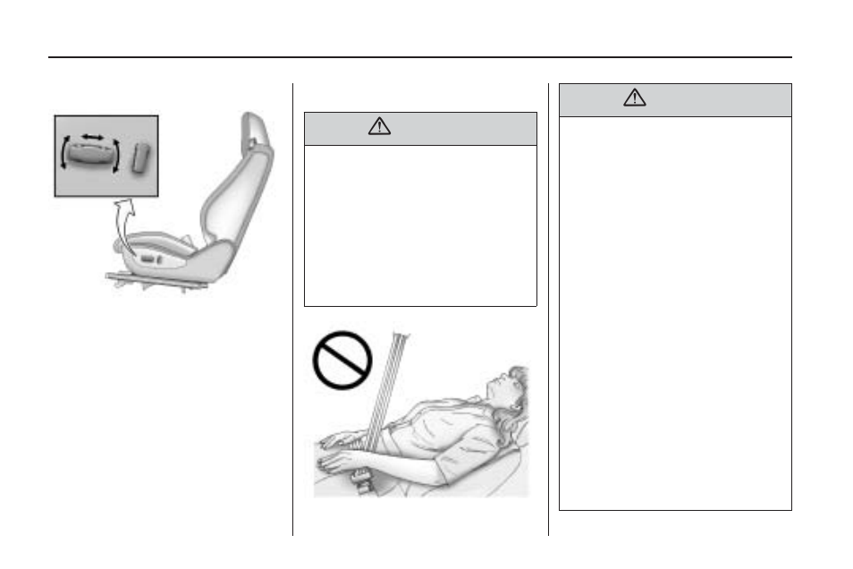 Power seat adjustment, Reclining seatbacks | CHEVROLET 2010 Camaro User Manual | Page 28 / 372